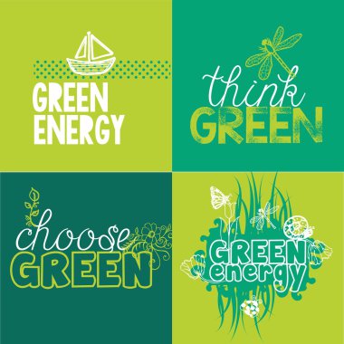 Set for ecological projects  clipart