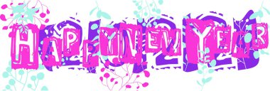 2022 Mutlu Yıllar Typography Harf Tasarım Pankartı