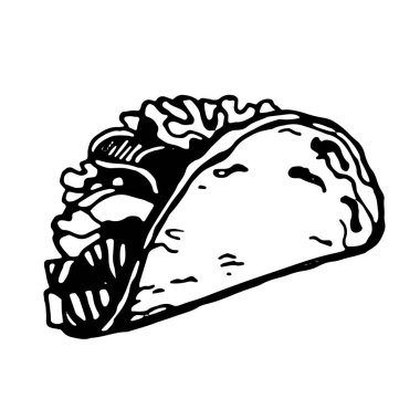  Taco, şeffaf arkaplanda vektör