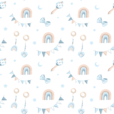 Nazik Suluboya Bebek Yuvası Kusursuz Desen