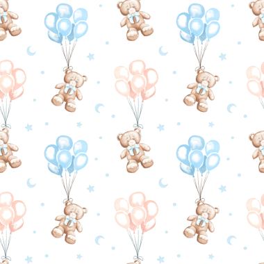 Yumuşak Mavi Suluboya Bebek Duşu Kutlaması Kusursuz Desen