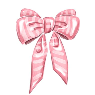 Suluboya pembe fiyonk. El çizimi Clipart