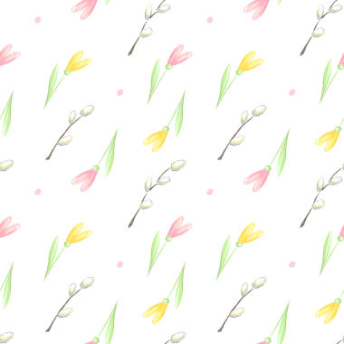 Lalelerle yay kusursuz desen