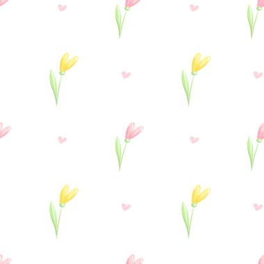 Lalelerle yay kusursuz desen