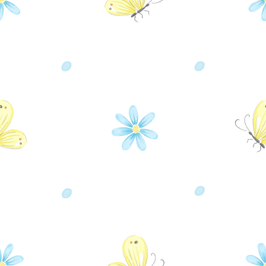 Kelebek ve çiçek ile Seamless Modeli