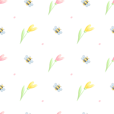 Lalelerle yay kusursuz desen