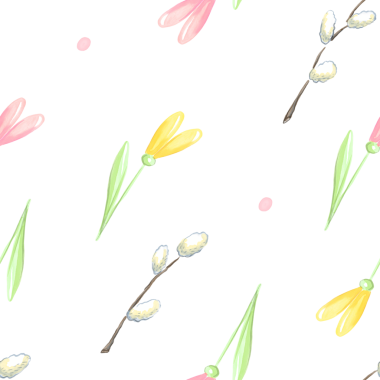 Lalelerle yay kusursuz desen