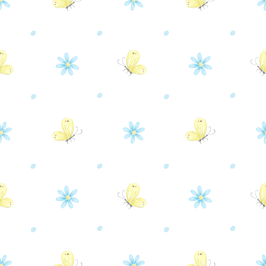 Kelebek ve çiçek ile Seamless Modeli