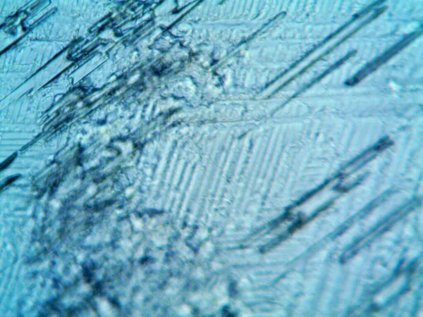 Mikroskopijne Zdjęcie Samobieżnych Kryształów — Zdjęcie stockowe