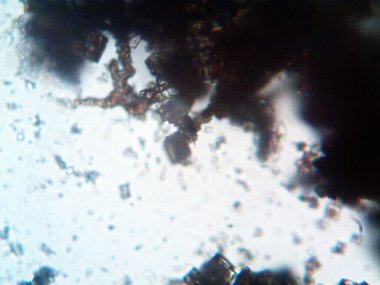 Çıkarılmış kristaller, ev yapımı fotoğraf.