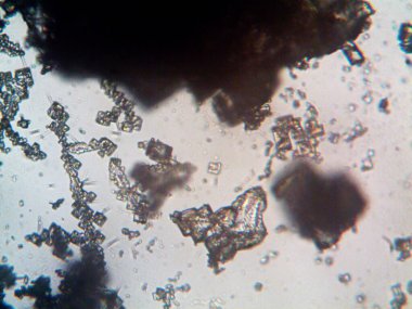 Çıkarılmış kristaller, ev yapımı fotoğraf.