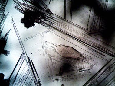 Çıkarılmış kristaller, ev yapımı fotoğraf.