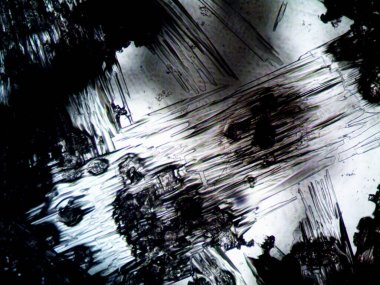 Çıkarılmış kristaller, ev yapımı fotoğraf.