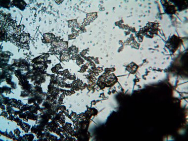 Çıkarılmış kristaller, ev yapımı fotoğraf.