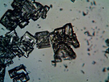 Çıkarılmış kristaller, ev yapımı fotoğraf.