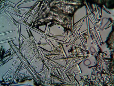 Çıkarılmış kristaller, ev yapımı fotoğraf.