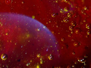 BHO 'nun fotoğrafı, ama kendinden yapılmış haşhaş yağı. Fotoğraf: mikroskop, serval efektli.