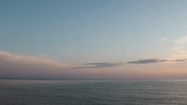 Panorama de la mer au coucher du soleil — Video