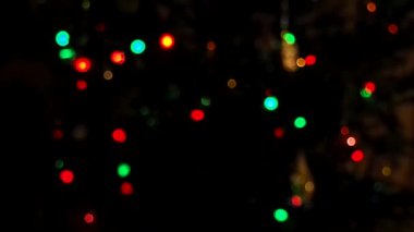 Renkli bulanık Noel ışıkları