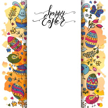 set with Easter objects clipart