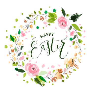 postcard for Easter day clipart