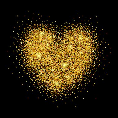 Sevgililer Günü için el çizilmiş glitter kalp arka plan. 