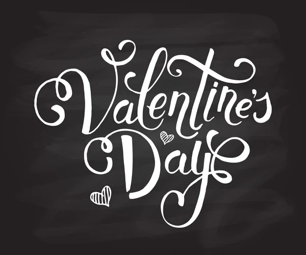Hand geschetst Happy Valentine's Day tekst — Stockvector