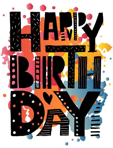 Happy Birthday logotype — Stockvector