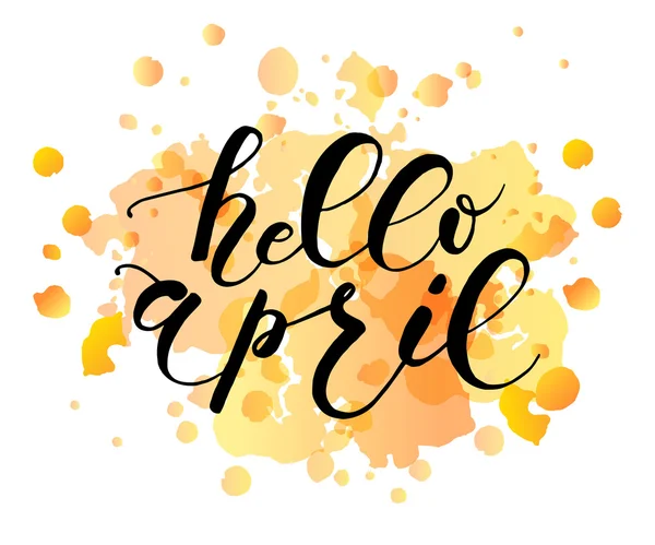 Hello April lettering typography — 스톡 벡터