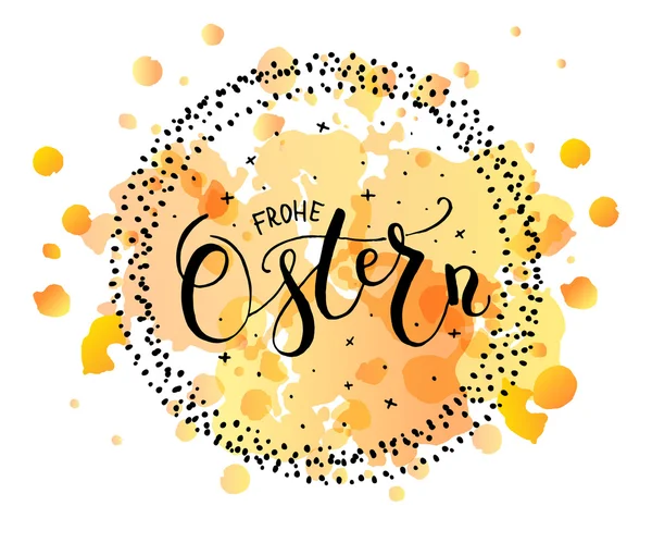 Ostern (Easter in German) postcard, card, invitation, flyer, banner template — Stock Vector