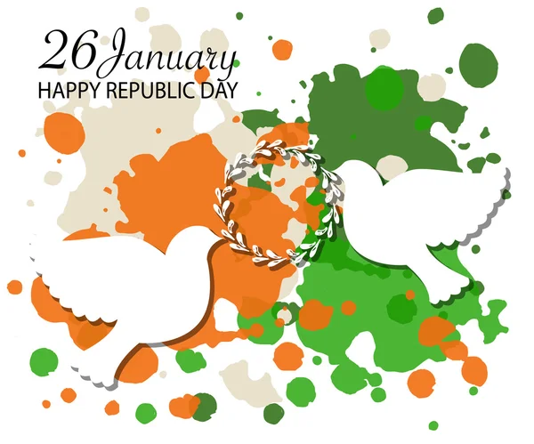 Republika Happy Day (Indie) szablony dla pocztówki, zaproszenia — Wektor stockowy