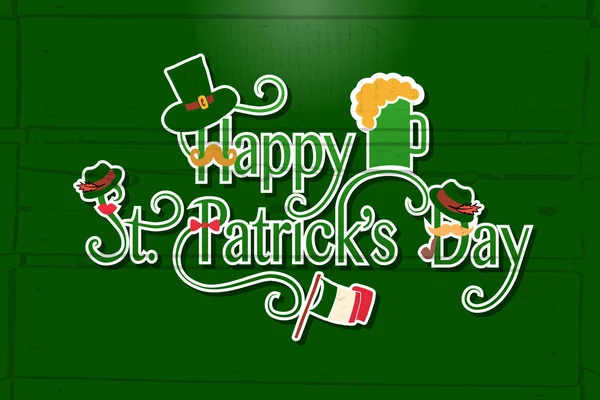 St.Patric's Day design on textured background — ストックベクタ