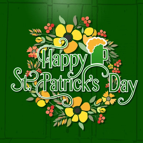 St.patric 's day design auf strukturiertem hintergrund — Stockvektor