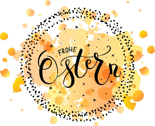 Påsk (Easter på tyska) vykort — Stock vektor