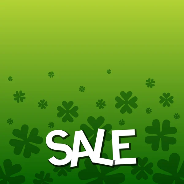 SALE text as Saint Patrick's Day sale badge, tag and icon — Stock Vector