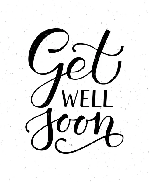 Hand sketched inspirational quote 'Get well Soon' — Stok Vektör