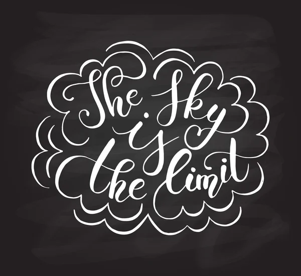 Hand sketched quote 'The sky is the limit' — Wektor stockowy