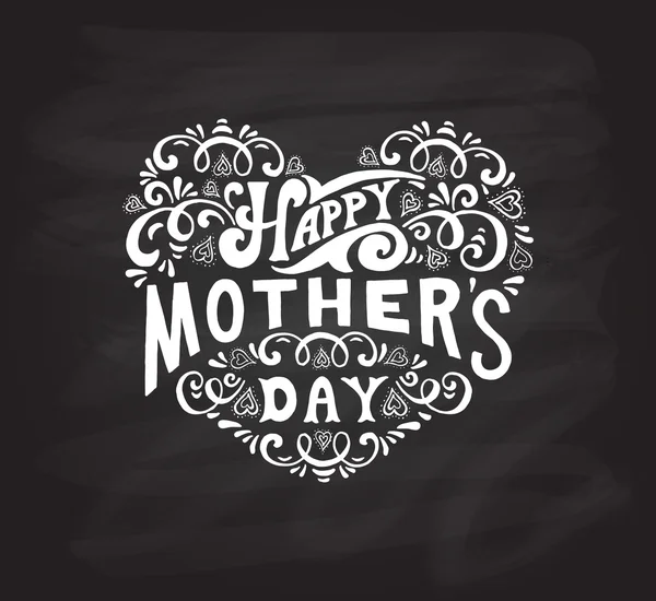 Handgeschriebener Stil Happy Mother 's Day Logo — Stockvektor