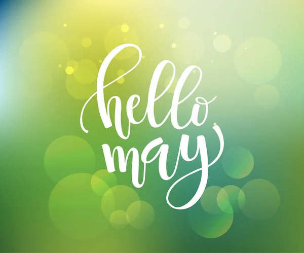 Teks Hello May sebagai Logotype - Stok Vektor
