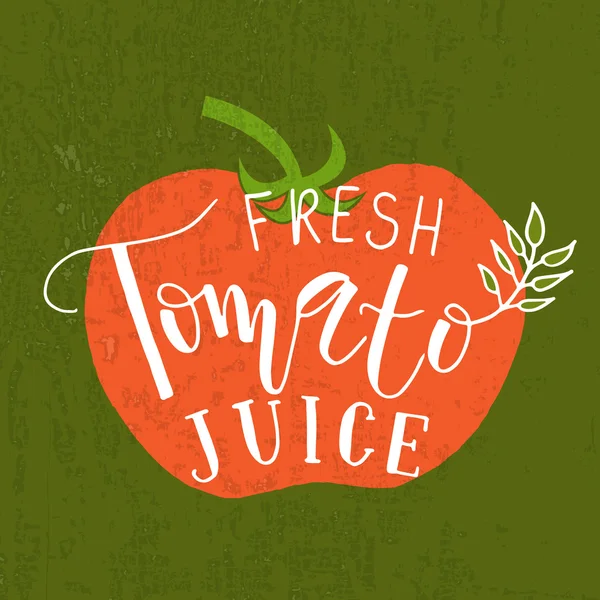 Concept esquissé à la main pour le marché fermier. Logotype de tomate — Image vectorielle