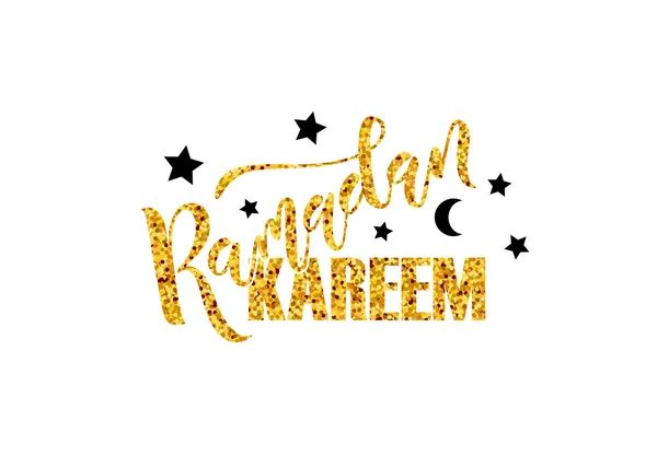 Esquissé à la main typographie de lettrage Ramadan Kareem — Image vectorielle