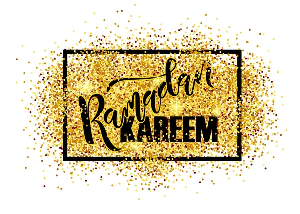 Esquissé à la main typographie de lettrage Ramadan Kareem — Image vectorielle