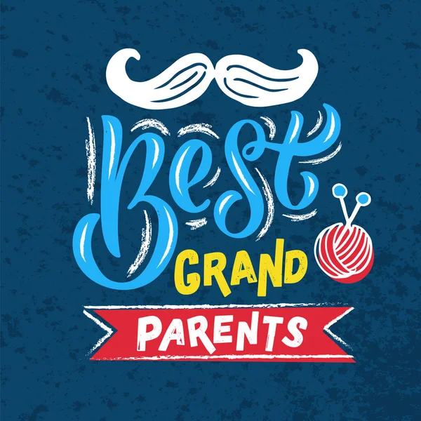 Croquis à la main Meilleur grand-père jamais, Meilleur grand-père jamais typographie lettrage pour la fête nationale des grands-parents. Concept pour — Image vectorielle