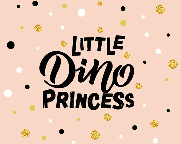 Handritad rosa dino vektor illustration med bokstäver typografi. Begreppet för barn t-shirt print. Pink dino Ordförande — Stock vektor
