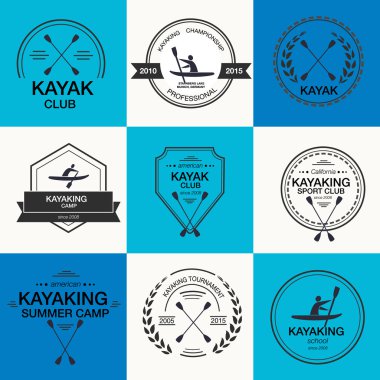 Kayak için farklı logo şablonları