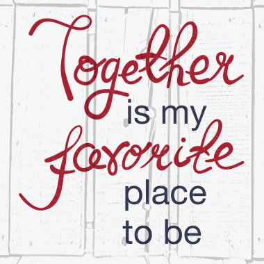 Elle çizilmiş tipografi posteri. Romantik alıntı 