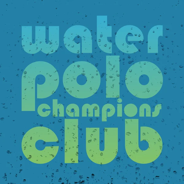 Illustration vectorielle avec signature "club des champions de water polo" i — Image vectorielle