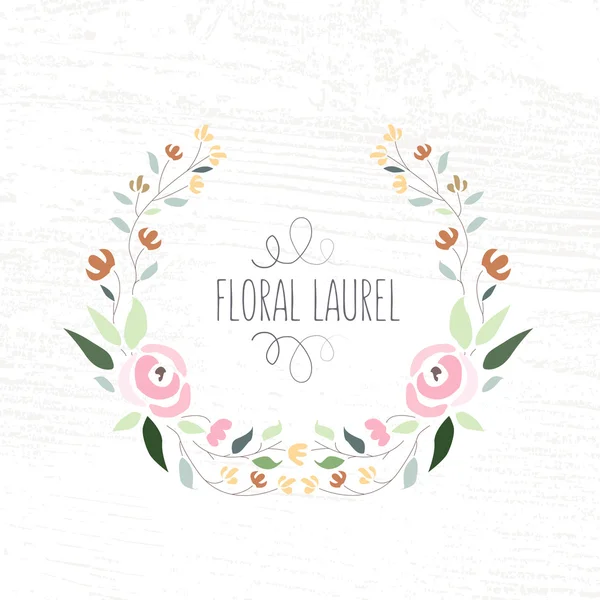 Vector illustration of colorful flat design style foral frame an — 스톡 벡터