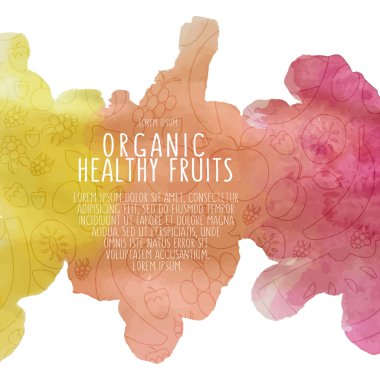 vector illustration of colorful fruit template in flat design st