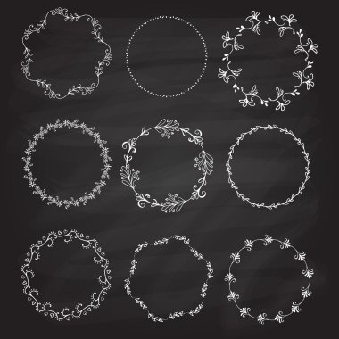 Vector hand sketched wreaths